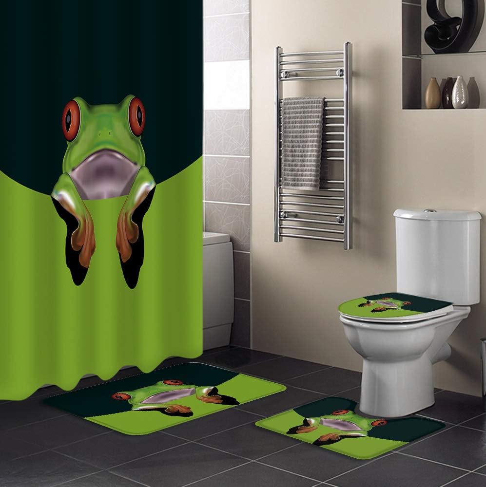 Red-Eyed Tree Frog Colorful Shower Curtain Ideas