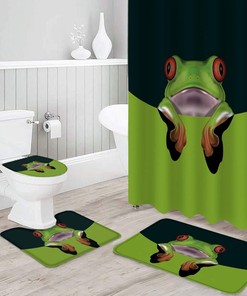 Red-Eyed Tree Frog Colorful Shower Curtain Ideas