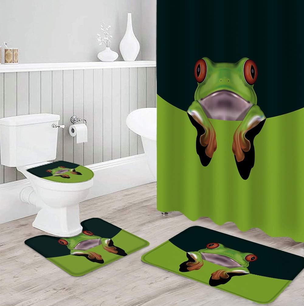 Red-Eyed Tree Frog Colorful Shower Curtain Ideas