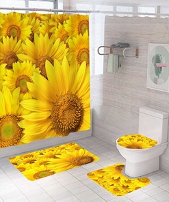 Refresh Your Bathroom Decor with Sunflower Shower Curtain