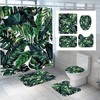 Refresh Your Bathroom with Tropical Palm Leaves Plants Shower Curtain