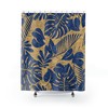 Refreshing Blue Tropical Floral Shower Curtain For Stylish Bathroom Decor