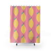 Refreshing Lemon Pattern Summer Shower Curtain Unique Bathroom Decor Fruit Design Bath Curtain