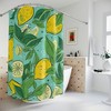 Refreshing Lemon Print Shower Curtain for Vibrant Bathroom Decor