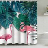 Refreshing Pink Flamingos Shower and Bath Curtain Set for Your Bathroom