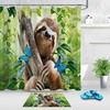 Refreshing Vine Leaves And Butterfly Shower Curtain For Nature-Loving Bathroom Decor