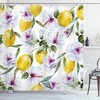 Refreshing Watercolor Flowers Shower Curtain For Spring Bathroom Decor