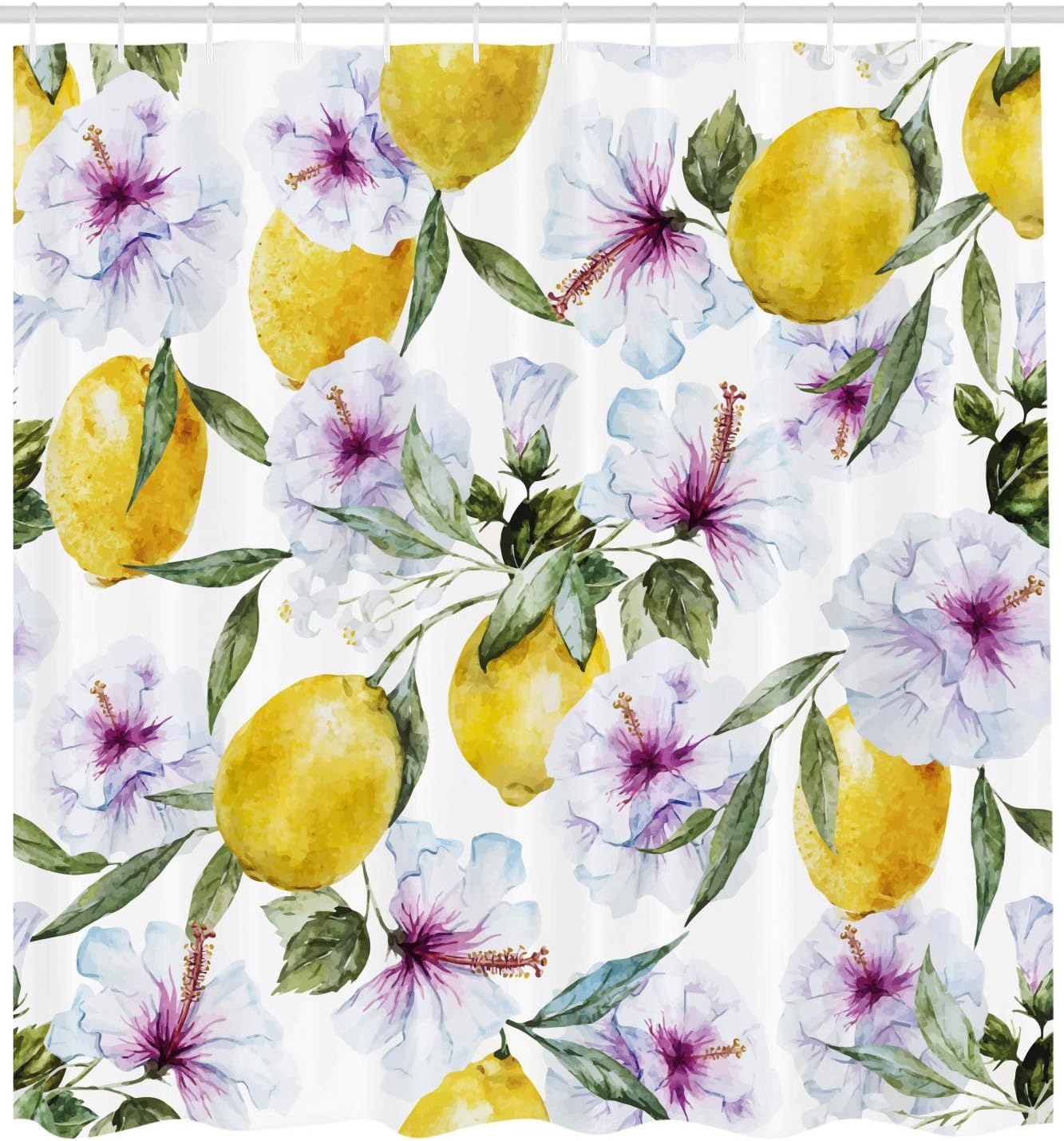 Refreshing Watercolor Flowers Shower Curtain For Spring Bathroom Decor - Image 2