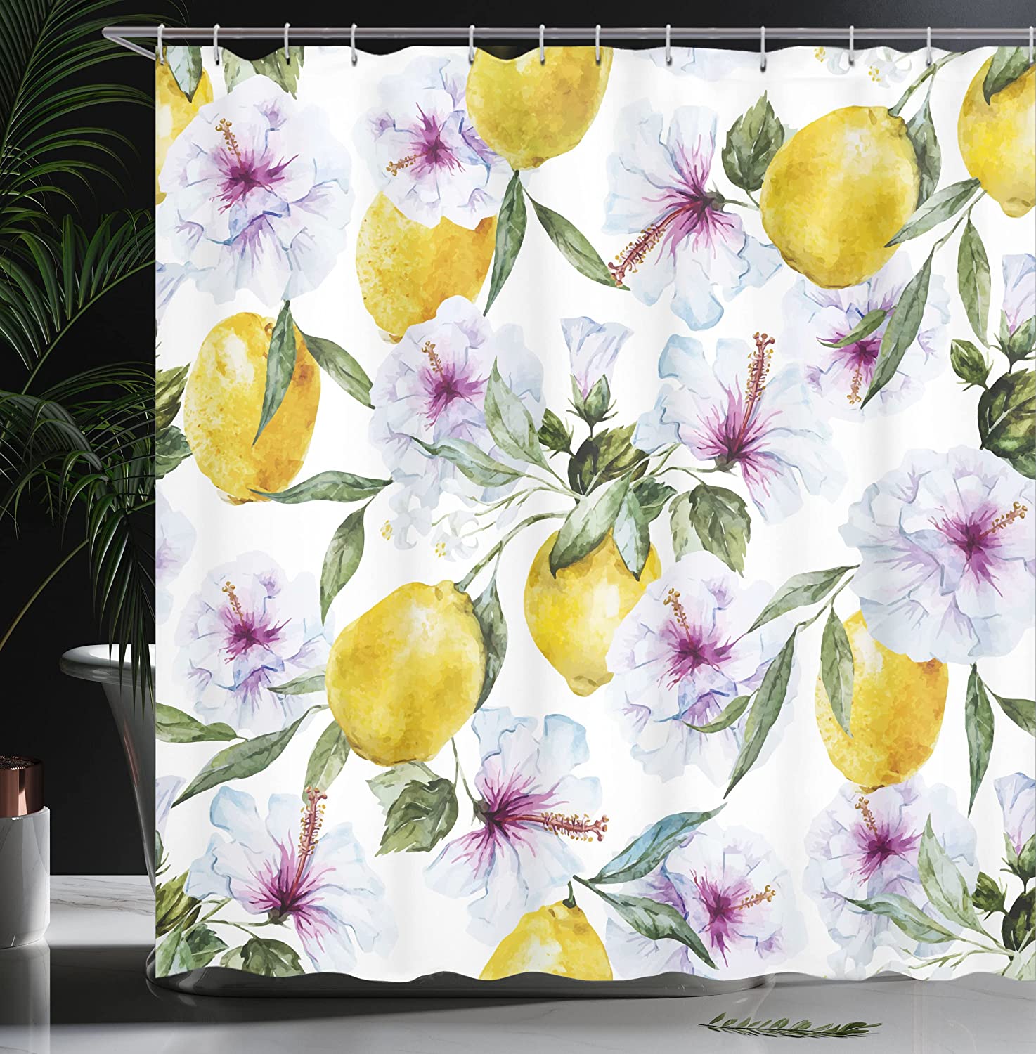 Refreshing Watercolor Flowers Shower Curtain For Spring Bathroom Decor - Image 3