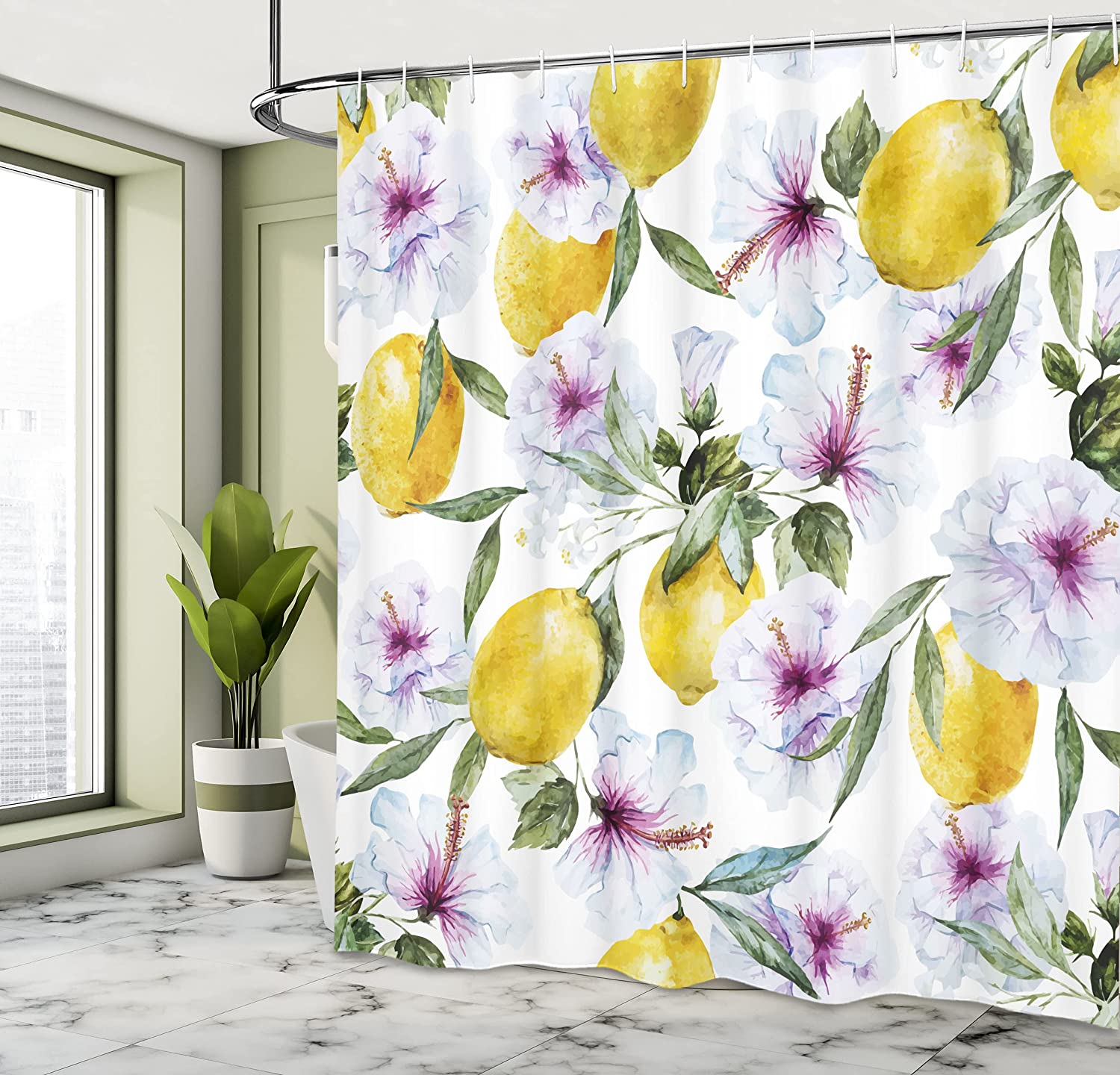 Refreshing Watercolor Flowers Shower Curtain For Spring Bathroom Decor - Image 4