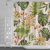 Refreshing and Charming Banana Green Leaves Plant Shower Curtain for Nature Bathroom Decor