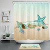 Refreshing and Unique Shower Curtain with Drift Bottle, Starfish, and Shell Design for a Perfect Bathroom Decor 