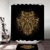 Regal Golden Owl Shower Curtain To Add Charm To Your Bathroom