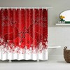 Reindeer And Snowflakes Print Against A Rustic Background Waterproof Fabric Shower Curtain For Bathroom Decor
