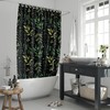 Relax In Style With This Dark Nature Shower Curtain With Green Leaves For Your Bathroom Decor, Waterproof And Natural