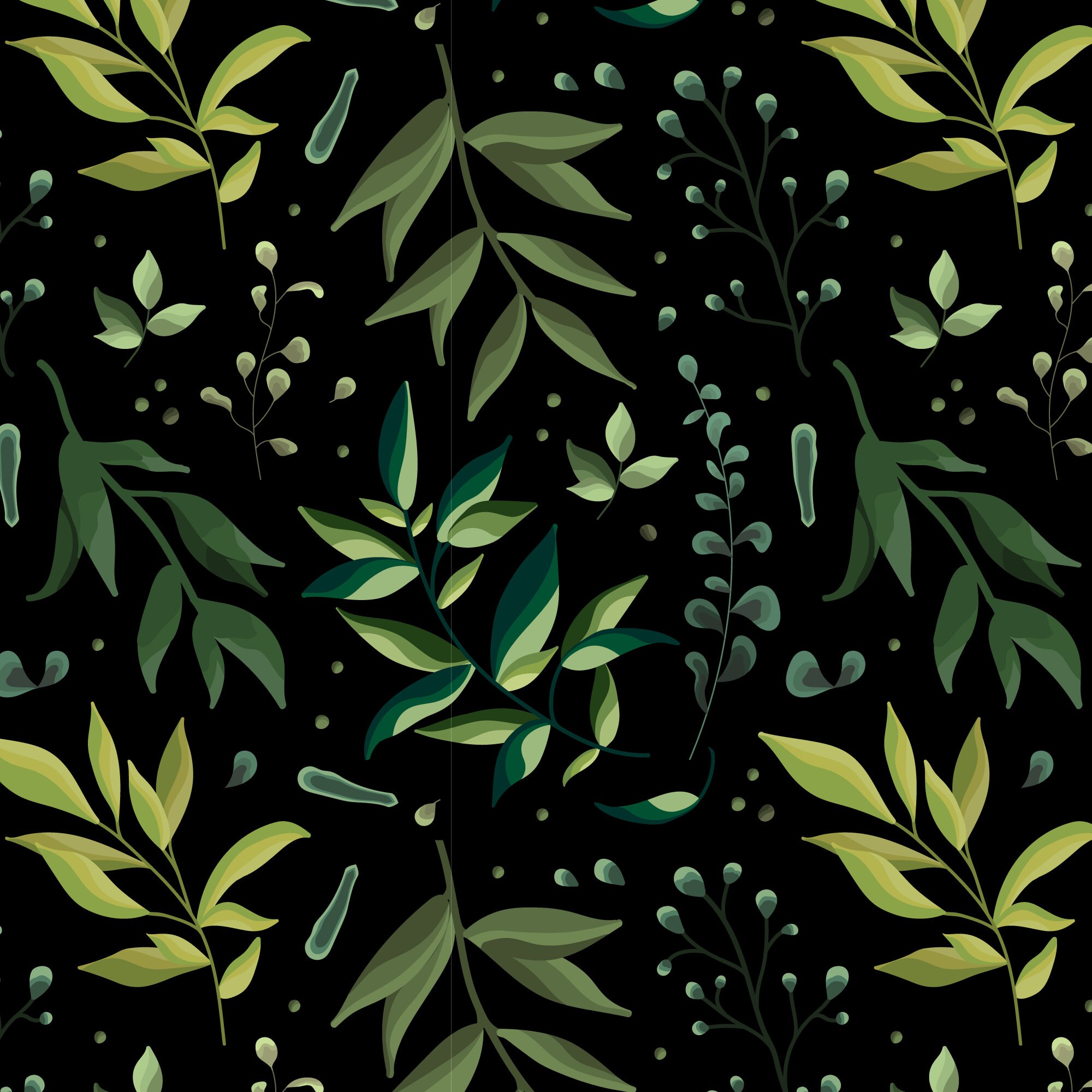 Relax In Style With This Dark Nature Shower Curtain With Green Leaves For Your Bathroom Decor, Waterproof And Natural