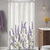 Relax in Lavender Shower Curtain for Rustic Wooden Bathroom Decor