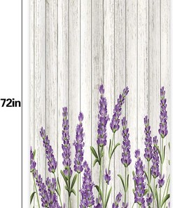 Relax in Lavender Shower Curtain for Rustic Wooden Bathroom Decor