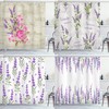 Relax in a Field of Lavender with this Waterproof Rose Lavender Flower Shower Curtain