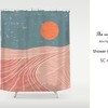 Relaxing Blue Sky Fabric Shower Curtain With Decorative Bathroom Curtain