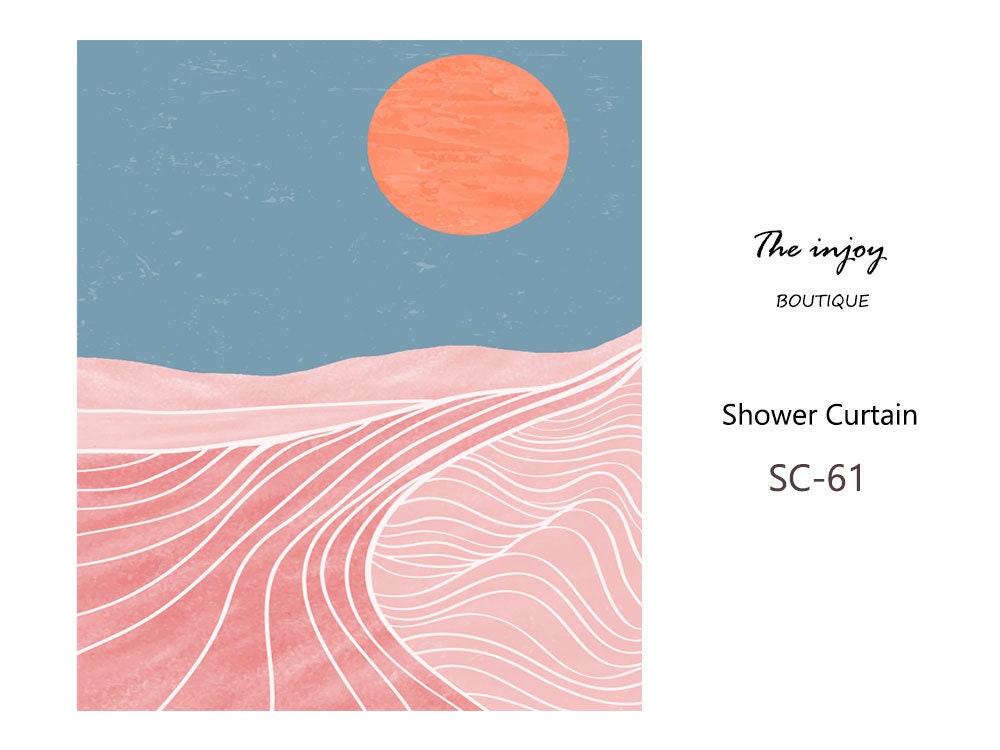 Relaxing Blue Sky Fabric Shower Curtain With Decorative Bathroom Curtain - Image 4