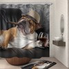Relaxing Dog Bath Shower Curtain - Humorous Bathroom Decor