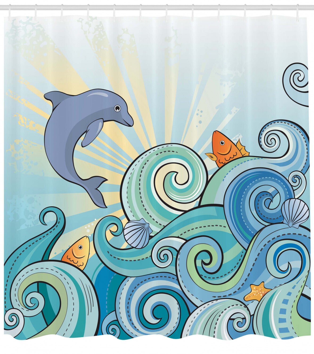 Relaxing Dolphin Shower Curtain - Bring The Ocean Into Your Bathroom - Image 2