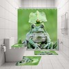 Relaxing Meditation Frog Waterproof Shower Curtain for Your Bathroom