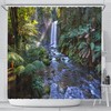 Relaxing Rainforest Falls Shower Curtain for a Natural and Scenic Bathroom Theme