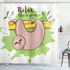 Relaxing Sloth on Branch Shower Curtain, Add a Zen Vibe to Your Bathroom 