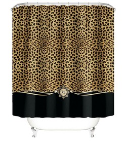 Renew Your Bathroom Style with this Leopard Print Shower Curtain