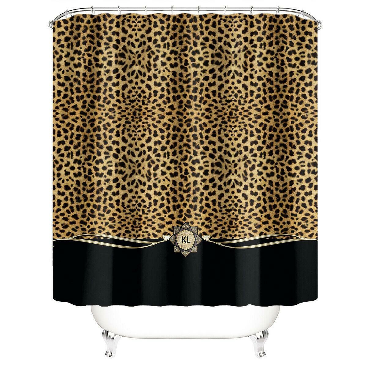 Renew Your Bathroom Style with this Leopard Print Shower Curtain