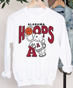 Represent The Crimson Tide In Style With Alabama Crimson Tide Hoops Ringer Tee