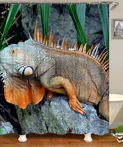 Reptile Gift: Lizard Shower Curtain for Animal Lovers