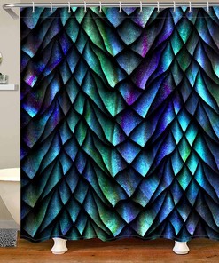 Reptile Skin 3D Dragon Scales Shower Curtain For Unique Bathroom Decor