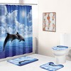 Restroom Dolphin Shower Curtain