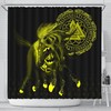 Restroom Shower Curtain with Sleipnir Odin Green Pattern, Norse Vikings 3D Print Waterproof for Bathroom/Laundry