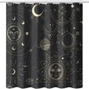 Retro Abstract Sun Moon Constellation Shower Curtain for a Mystical Bathroom Decor
