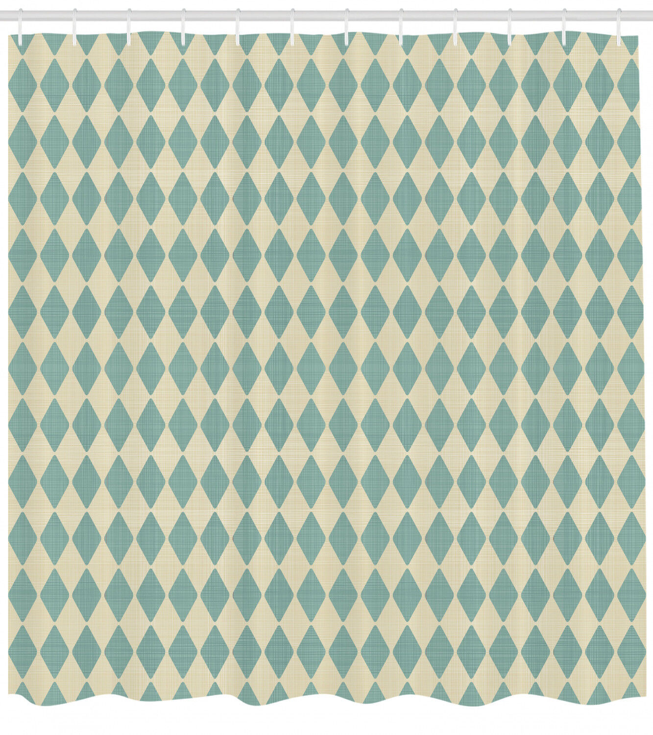 Retro Argyle (Diamond) Pattern Geometric Pattern Shower Curtain For Modern Bathroom Decor