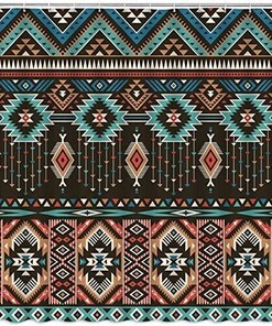 Retro Aztec Southwestern Geometric Shower Curtain