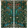 Retro Blackout Curtains With William Morris Floral Art, Botanical Pattern For Living Room Bedroom