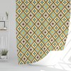 Retro Boho Groovy Stars Shower Curtain - Trendy Bath Curtain for Home Decor Gift