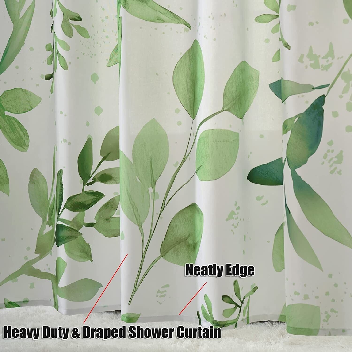 Retro Botanical Shower Curtain For A Classic And Elegant Bathroom Design. - Image 2