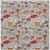 Retro Colorful Mushrooms Shower Curtain, Fashionable Bath Curtain 