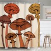 Retro Cute Mushroom Nature Plant Mid Century Shower Curtain