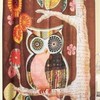 Retro Design Fabric Owl Shower Curtain for Bathroom Decor