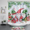 Retro Drawing Pattern Shower Curtain in Fabric for Bathroom Decors