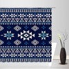 Retro Ethnic Inspired Aztec Shower Curtain for a Chic and Minimalist Bathroom