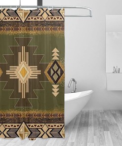 Retro Ethnic Native American Indian Pattern Shower Curtain for Bathroom