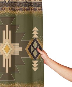 Retro Ethnic Native American Indian Pattern Shower Curtain for Bathroom